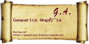 Gasparics Angéla névjegykártya